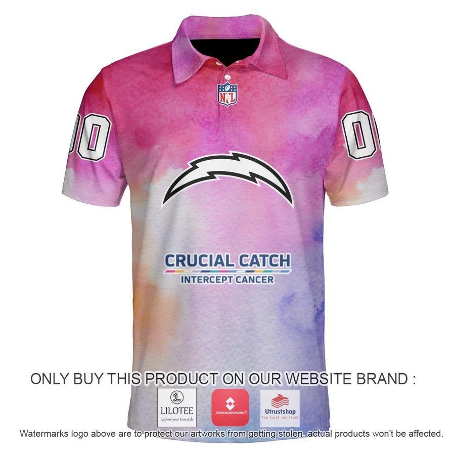 personalized los angeles chargers crucial catch polo shirt 1 53707