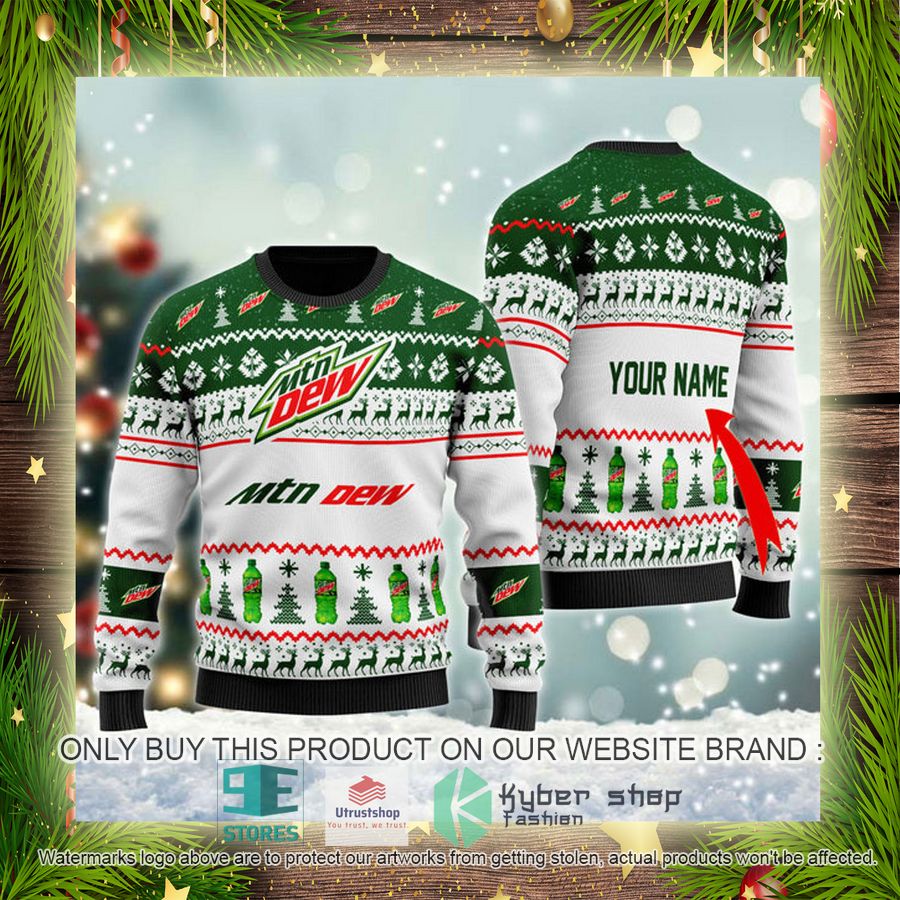 personalized mountain dew spirit ugly christmas sweater 4 79880