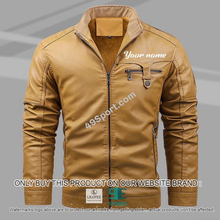 personalized name fleece leather jacket 2 727