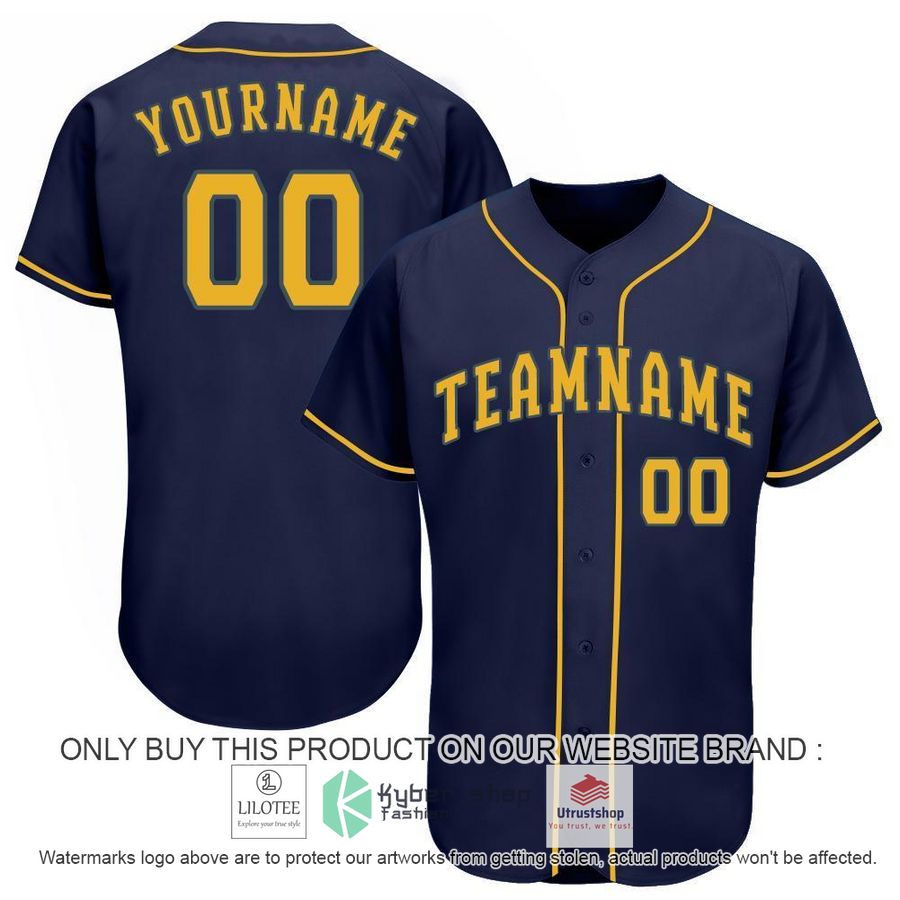 personalized navy gold baseball jersey 1 67112