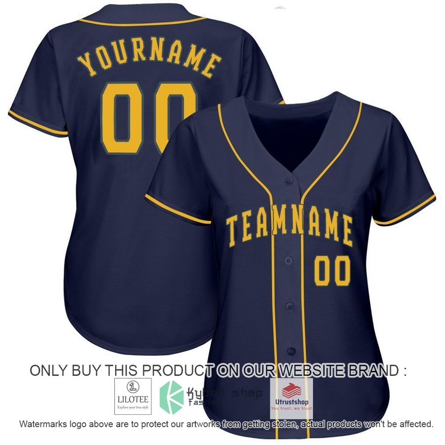 personalized navy gold baseball jersey 2 88724