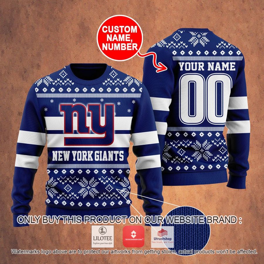 personalized new york giants ugly christmas sweater 1 13430