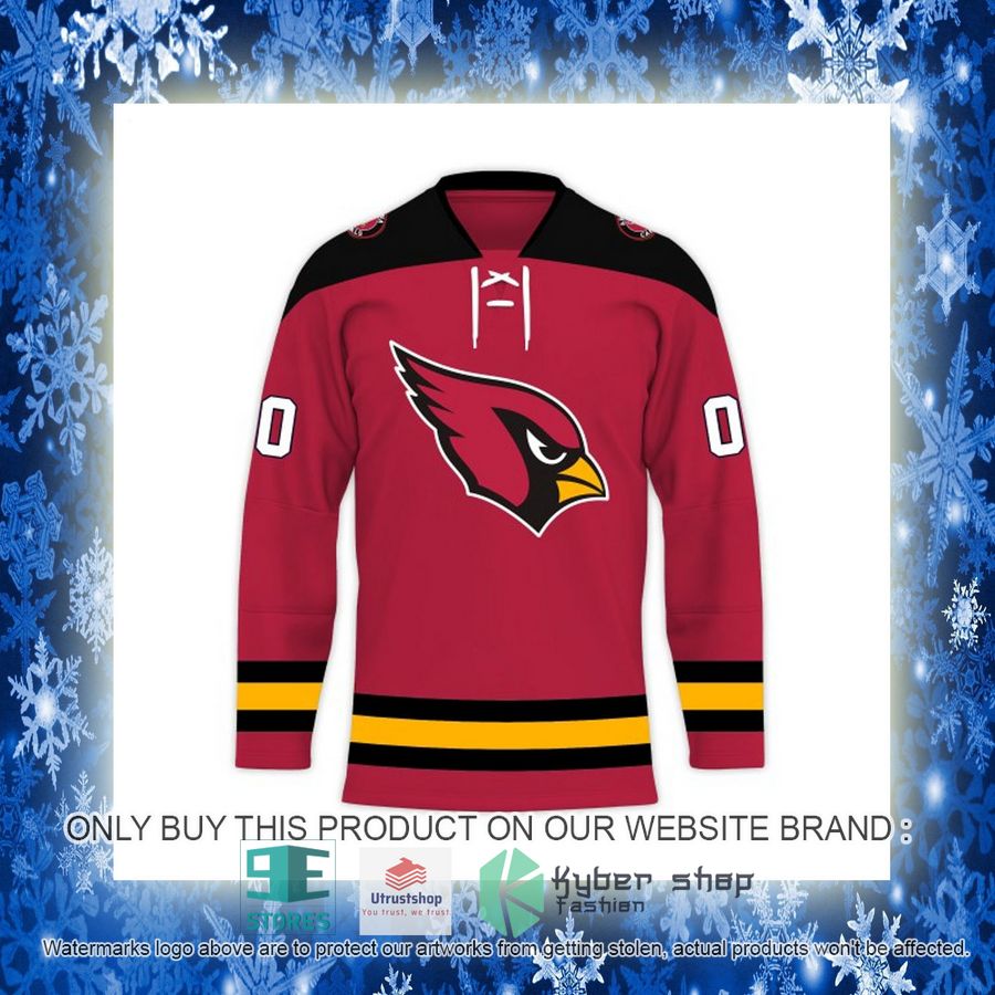 personalized nfl arizona cardinals logo hockey jersey 11 99724