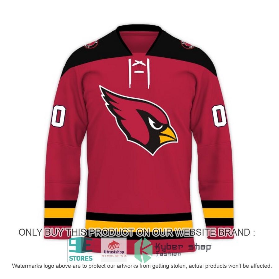 personalized nfl arizona cardinals logo hockey jersey 2 61481