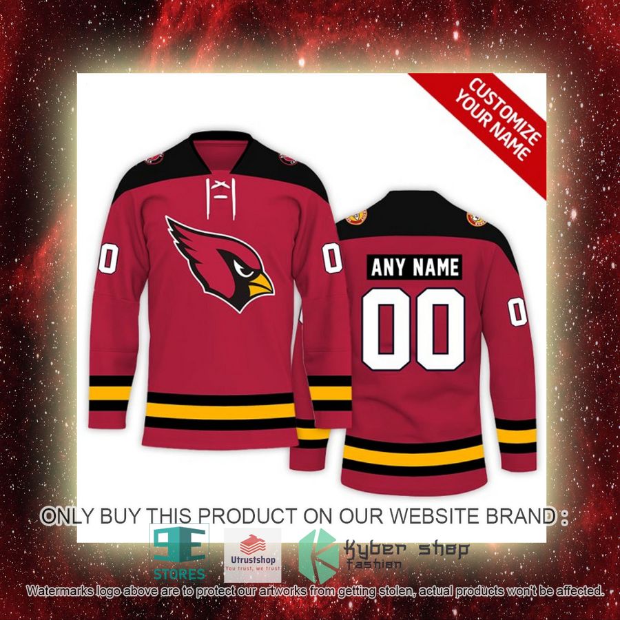 personalized nfl arizona cardinals logo hockey jersey 7 42710