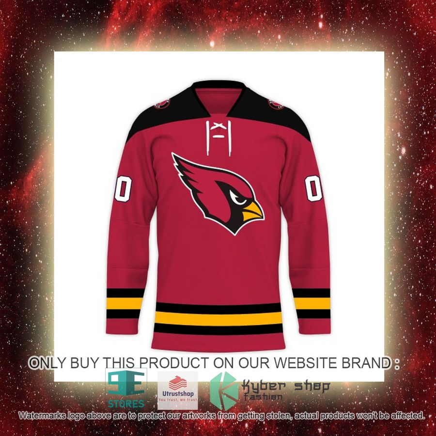 personalized nfl arizona cardinals logo hockey jersey 8 18143
