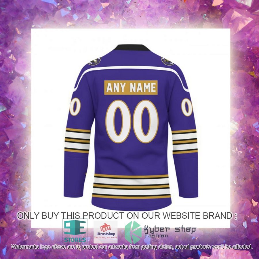 personalized nfl baltimore ravens logo hockey jersey 6 93704