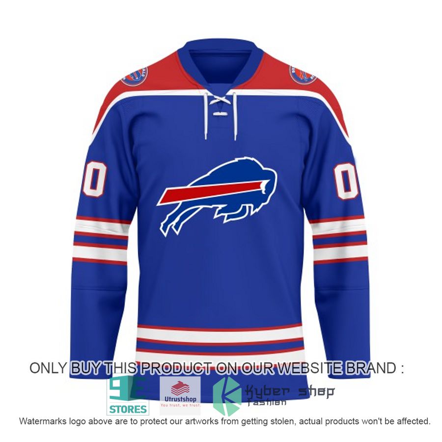 personalized nfl buffalo bills logo hockey jersey 2 37275