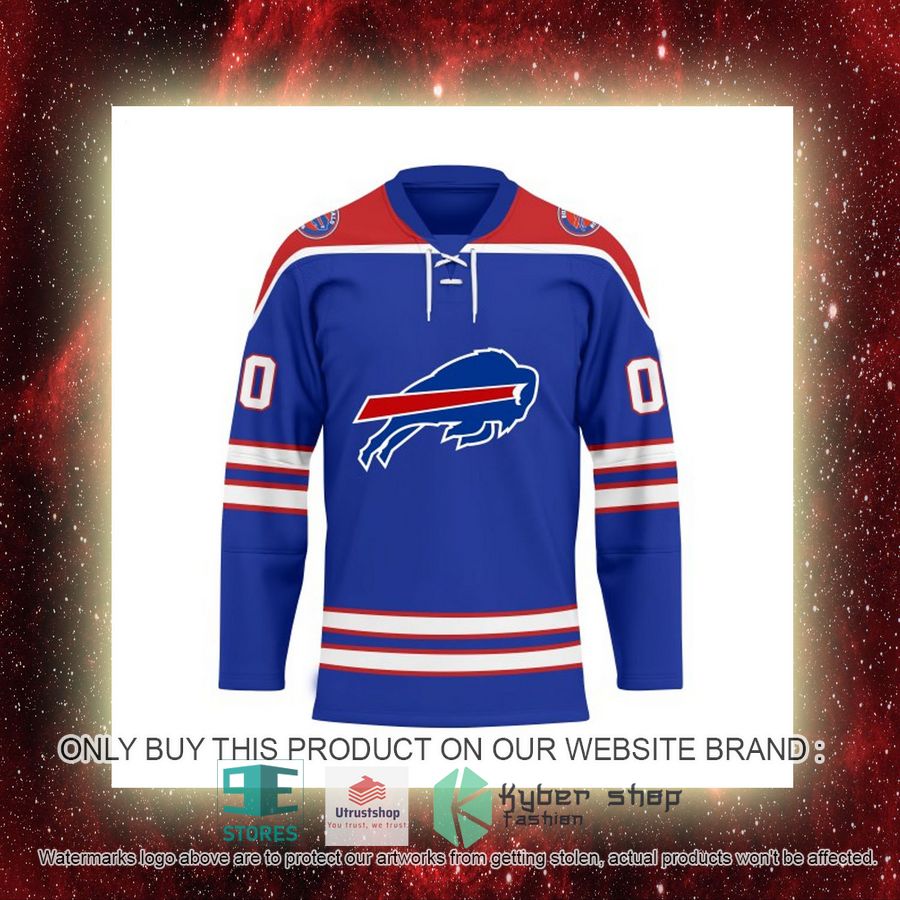 personalized nfl buffalo bills logo hockey jersey 8 80664