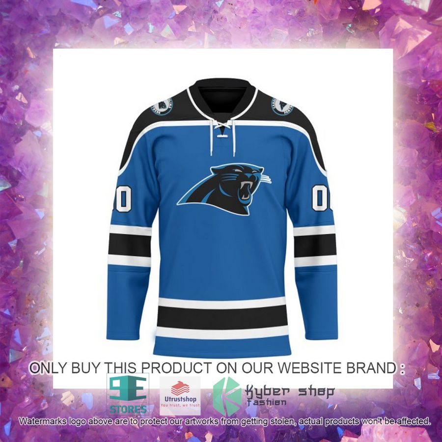 personalized nfl carolina panthers logo hockey jersey 5 58457