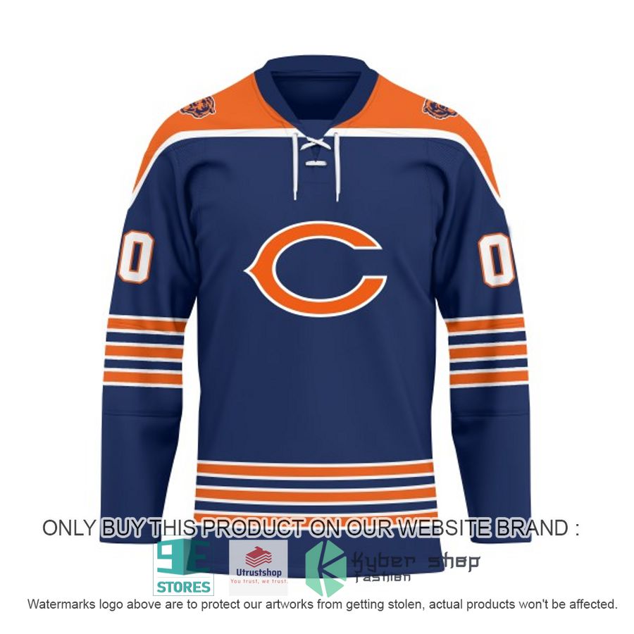 personalized nfl chicago bears logo hockey jersey 2 65766