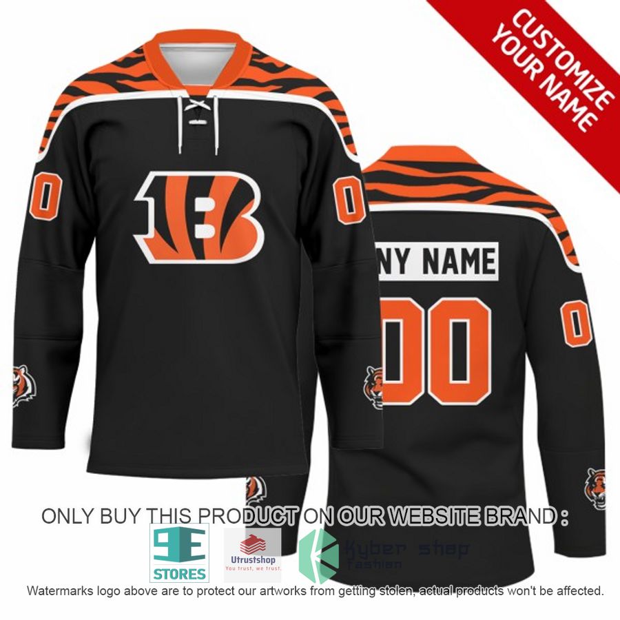 personalized nfl cincinnati bengals logo hockey jersey 1 96767