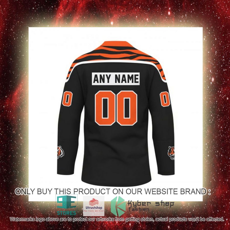 personalized nfl cincinnati bengals logo hockey jersey 9 10073