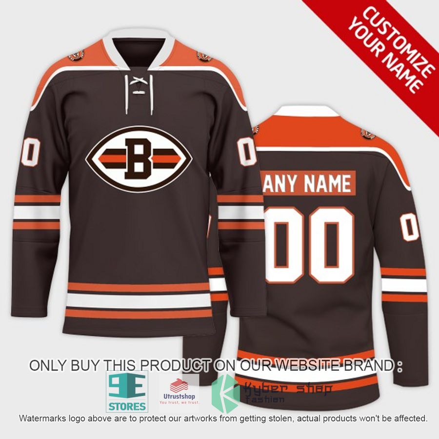 personalized nfl cleveland browns logo hockey jersey 1 20271