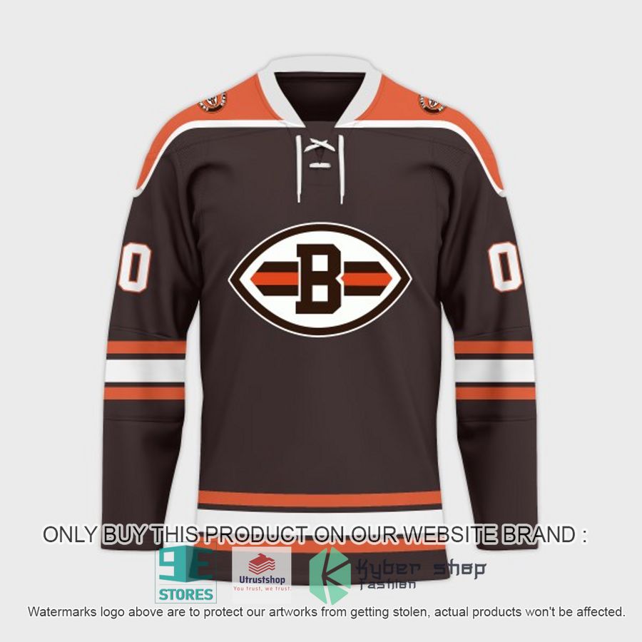 personalized nfl cleveland browns logo hockey jersey 2 18517