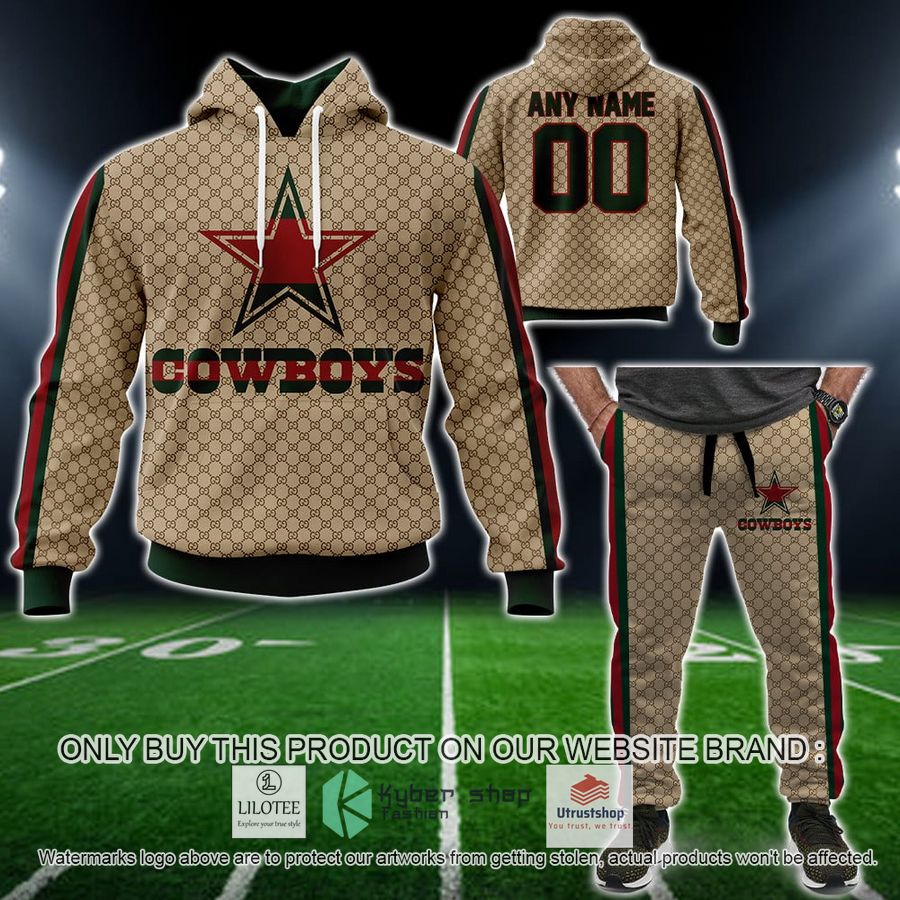 personalized nfl dallas cowboys gucci hoodie long pant 1 38387