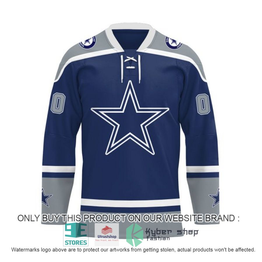 personalized nfl dallas cowboys logo hockey jersey 2 71891