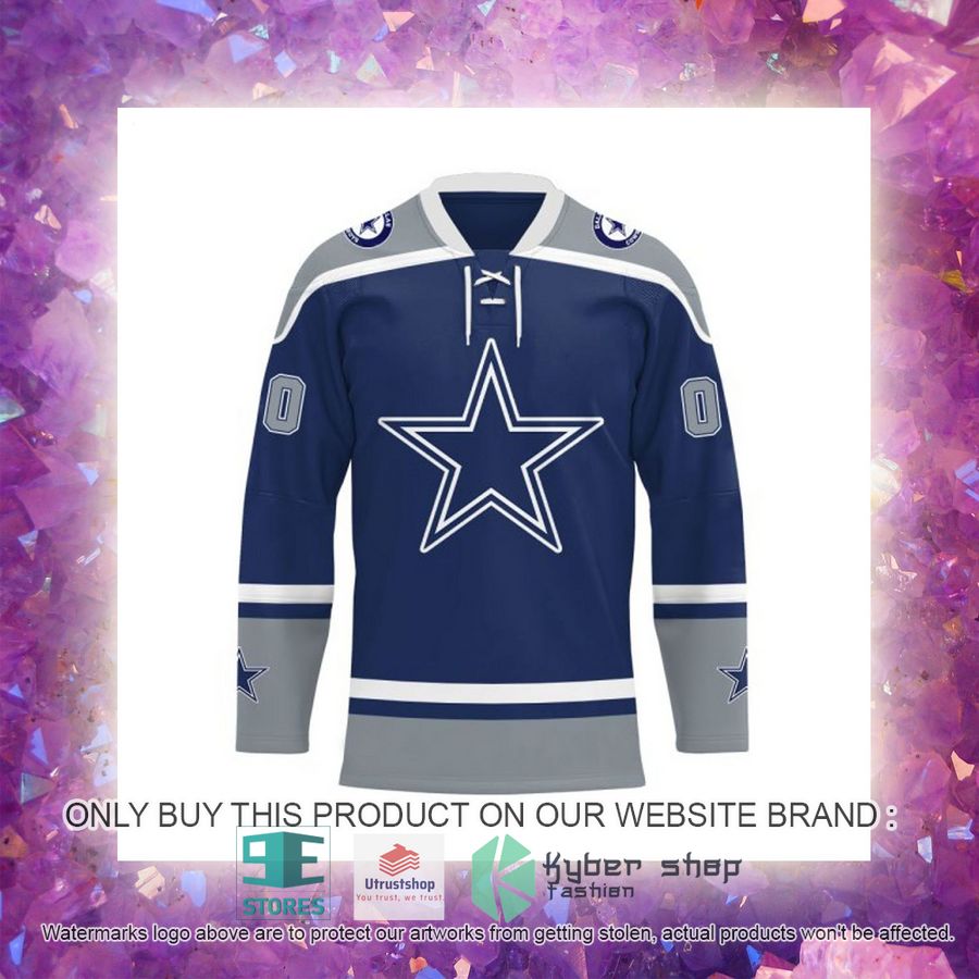 personalized nfl dallas cowboys logo hockey jersey 5 47263