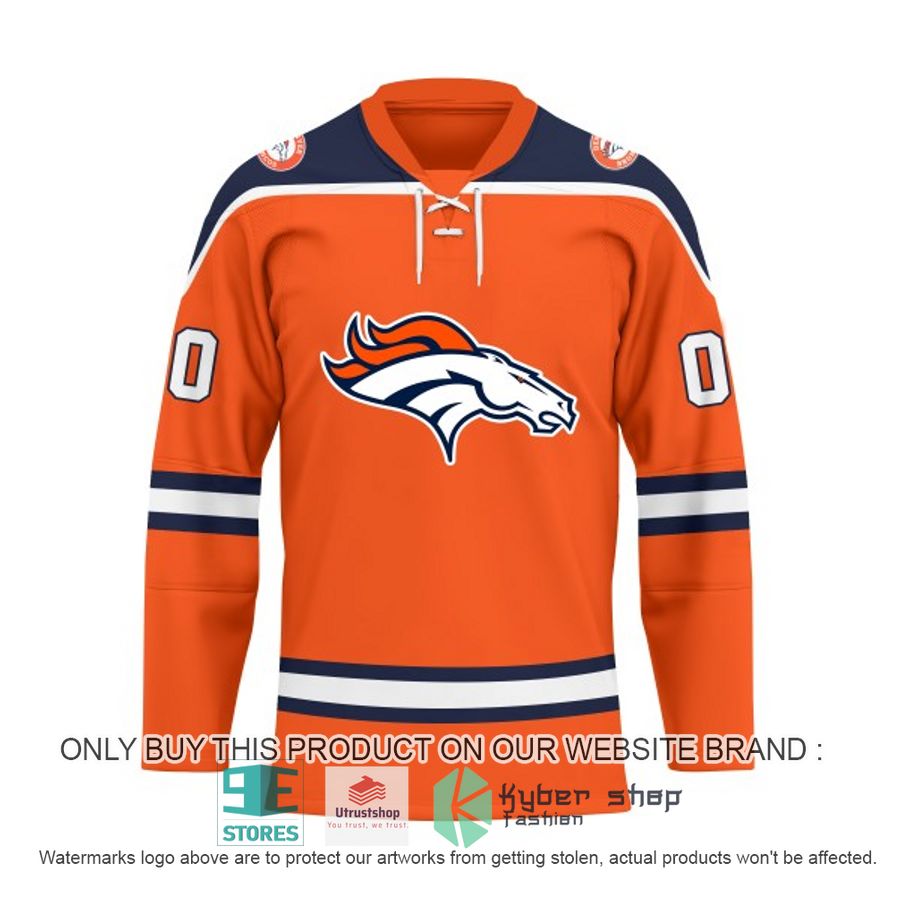 personalized nfl denver broncos logo hockey jersey 2 39917