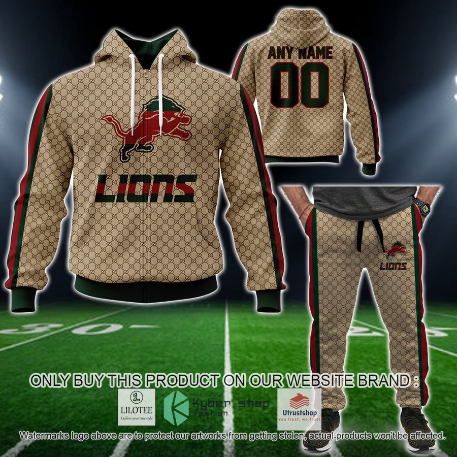 personalized nfl detroit lions gucci hoodie long pant 2 53955