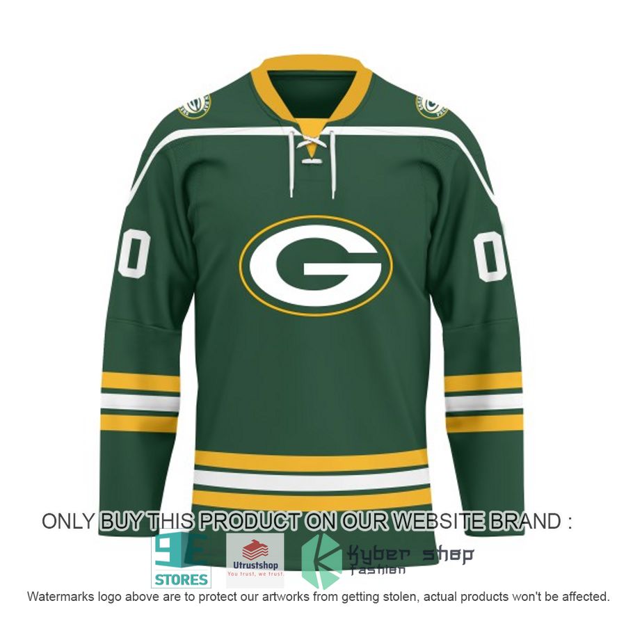 personalized nfl green bay packers logo hockey jersey 2 90179