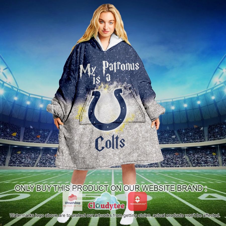 personalized nfl harry potter my patronus is colts snuggie blanket hoodie 1 76786