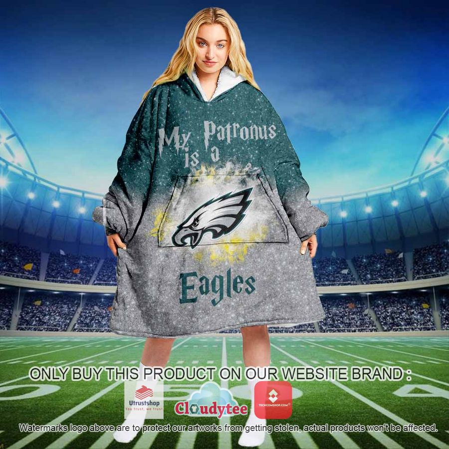 personalized nfl harry potter my patronus is eagles snuggie blanket hoodie 1 65254