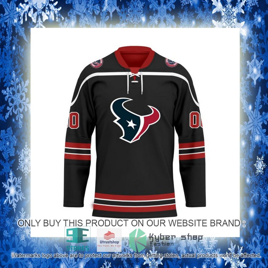 personalized nfl houston texans logo hockey jersey 11 12628