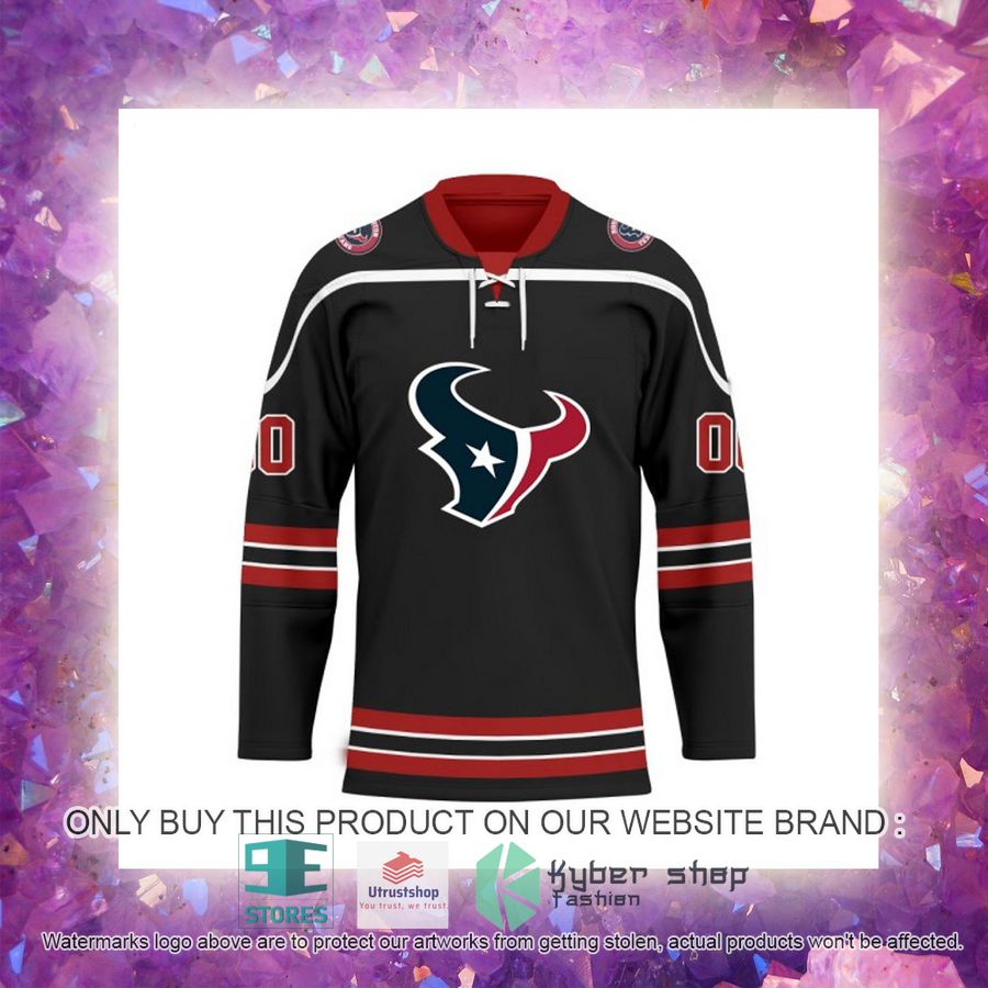 personalized nfl houston texans logo hockey jersey 5 72976