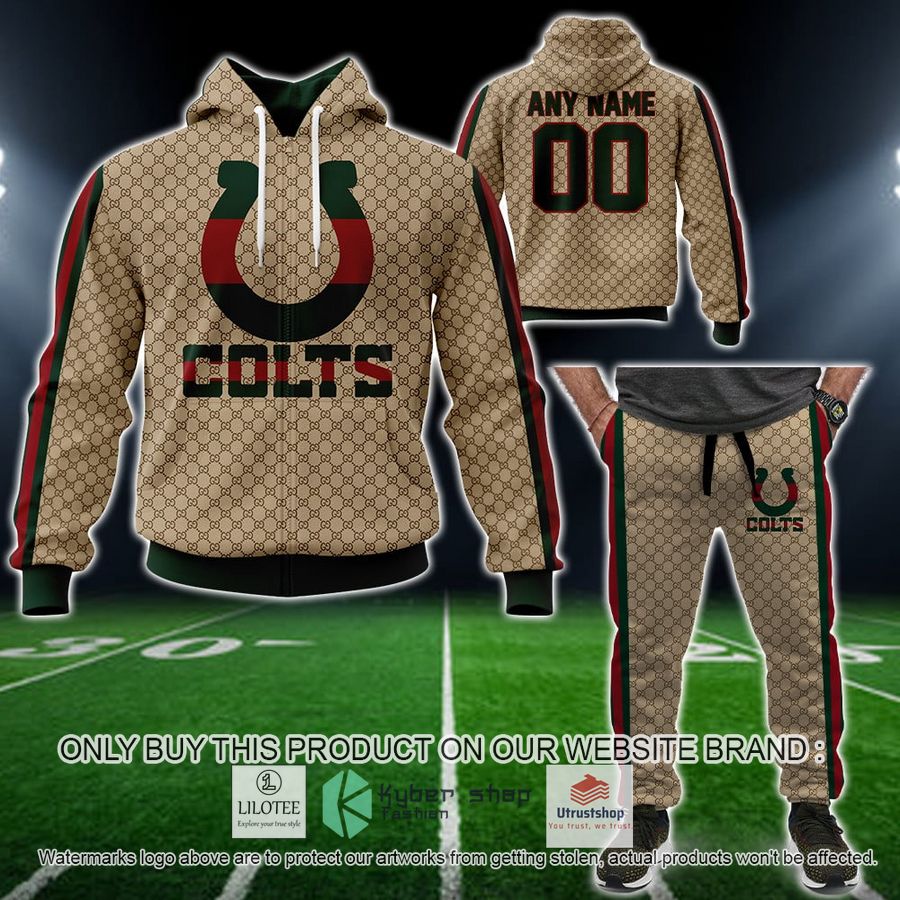 personalized nfl indianapolis colts gucci hoodie long pant 2 34740