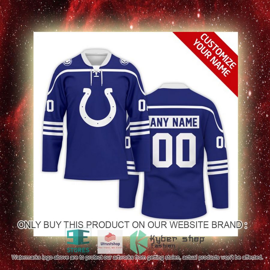 personalized nfl indianapolis colts logo hockey jersey 7 97718