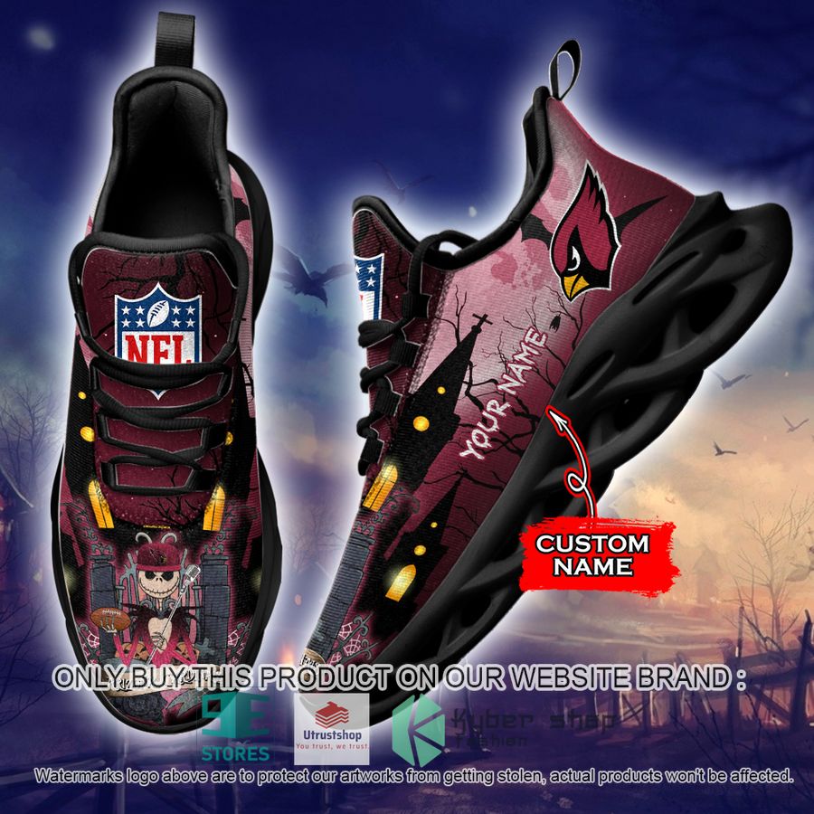 personalized nfl jack skellington arizona cardinals max soul shoes 2 24556