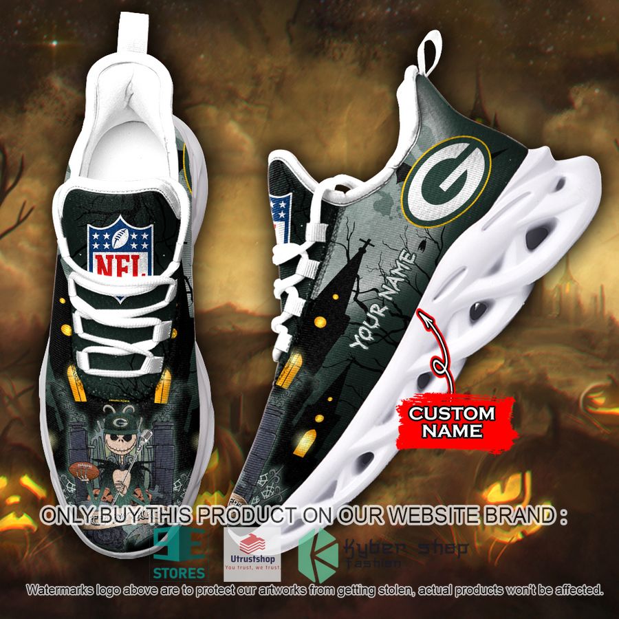 personalized nfl jack skellington green bay packers max soul shoes 1 11538