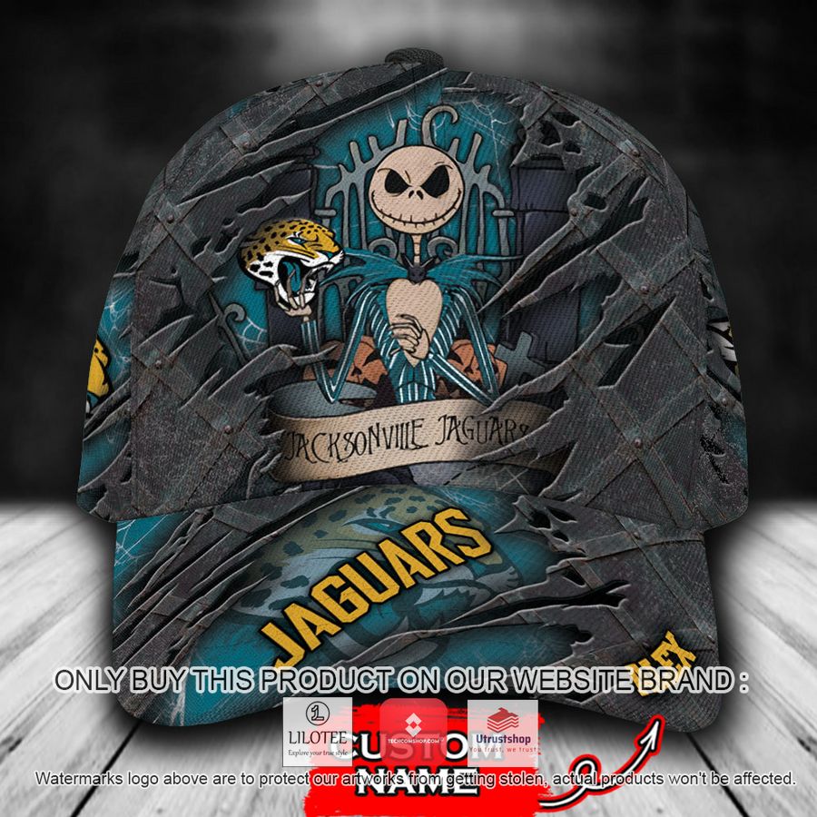personalized nfl jacksonville jaguars jack skellington cap 1 46835