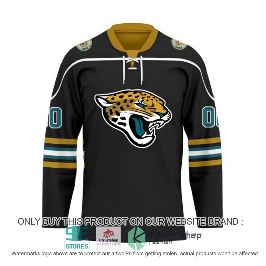 personalized nfl jacksonville jaguars logo hockey jersey 2 27761