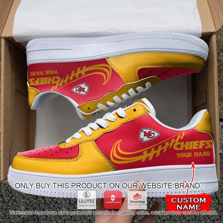 personalized nfl kansas city chiefs nike air force 1 sneaker 1 33495