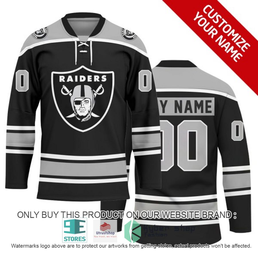 personalized nfl las vegas raiders logo hockey jersey 1 66900