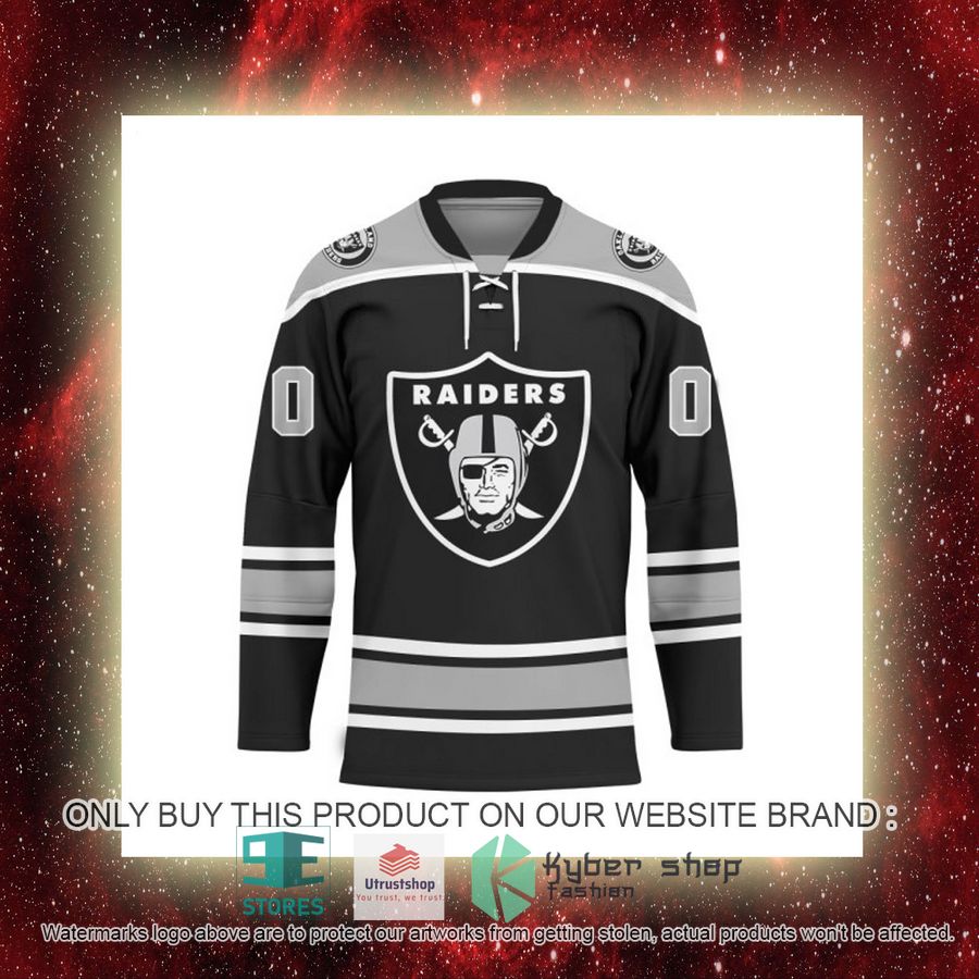 personalized nfl las vegas raiders logo hockey jersey 8 76555