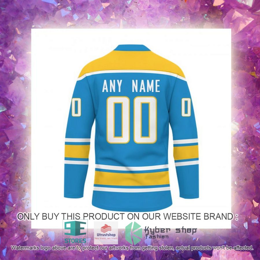 personalized nfl los angeles chargers logo hockey jersey 6 20217