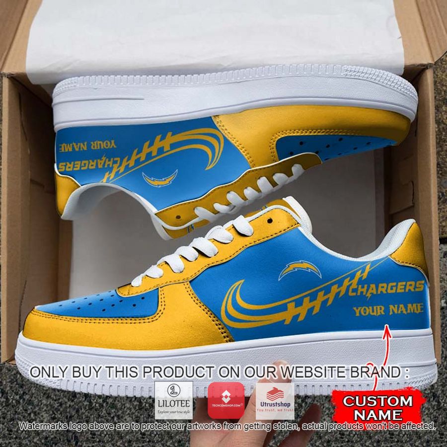 personalized nfl los angeles chargers nike air force 1 sneaker 1 83141