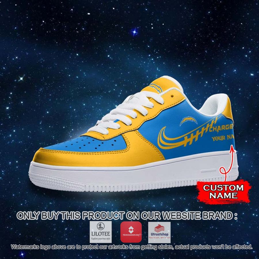 personalized nfl los angeles chargers nike air force 1 sneaker 2 97878