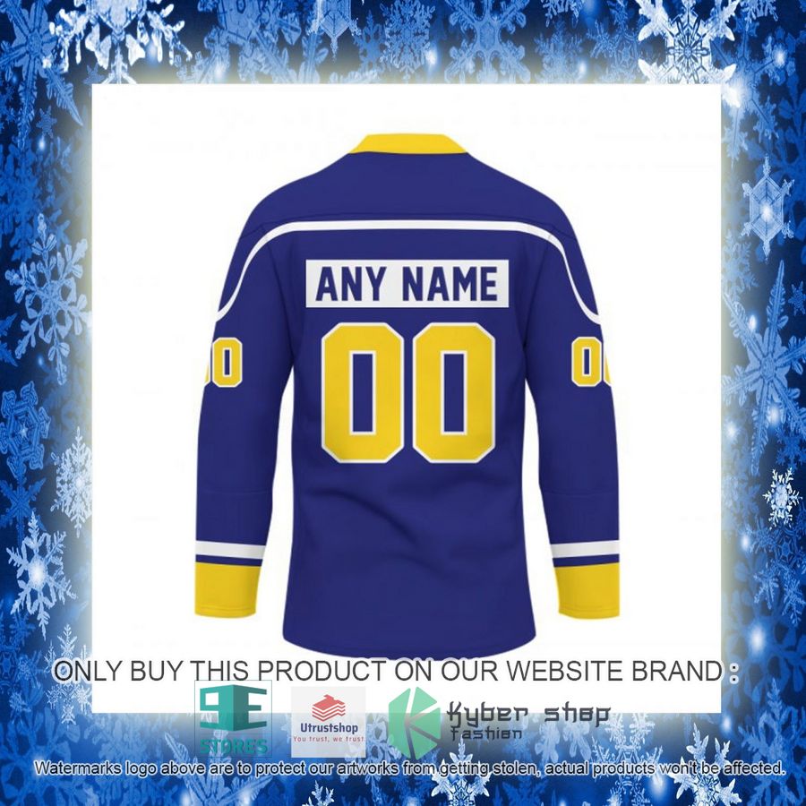 personalized nfl los angeles rams logo hockey jersey 12 30780