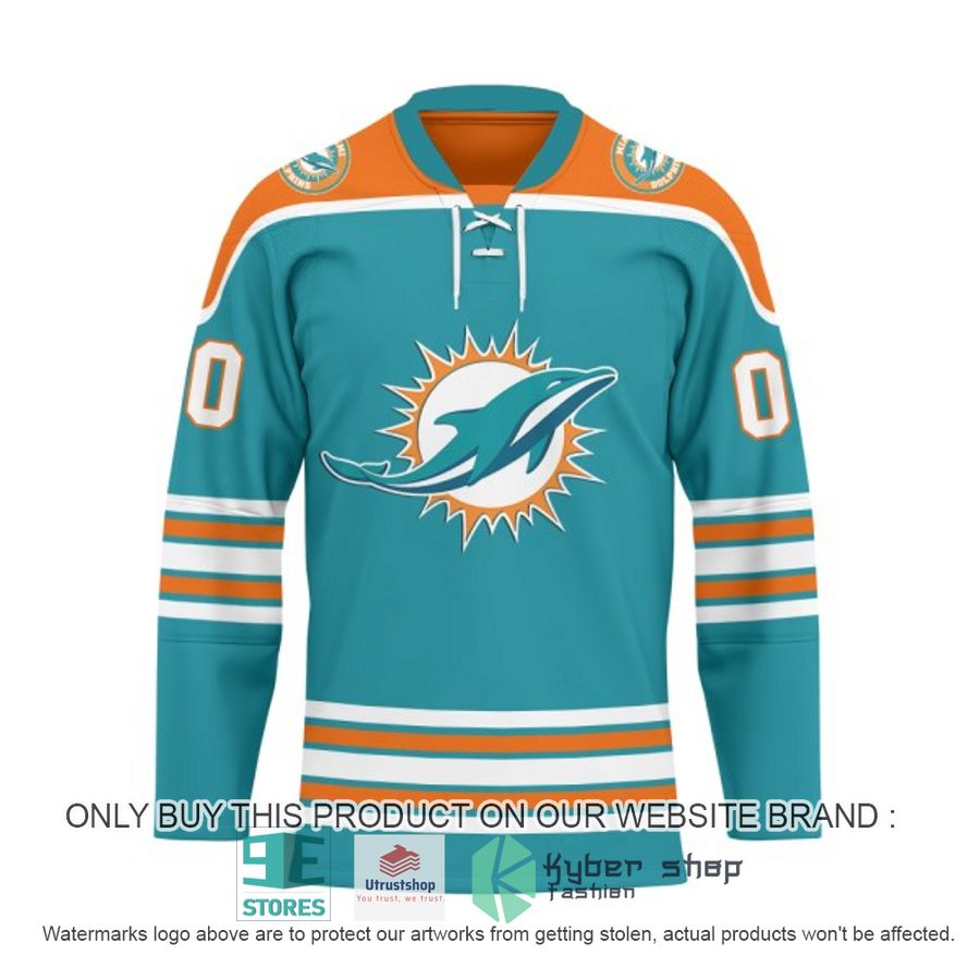 personalized nfl miami dolphins logo hockey jersey 2 43035