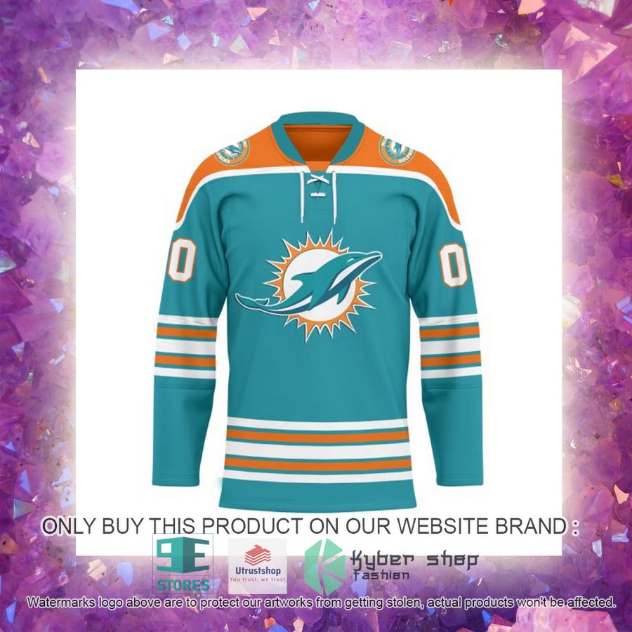 personalized nfl miami dolphins logo hockey jersey 5 42950