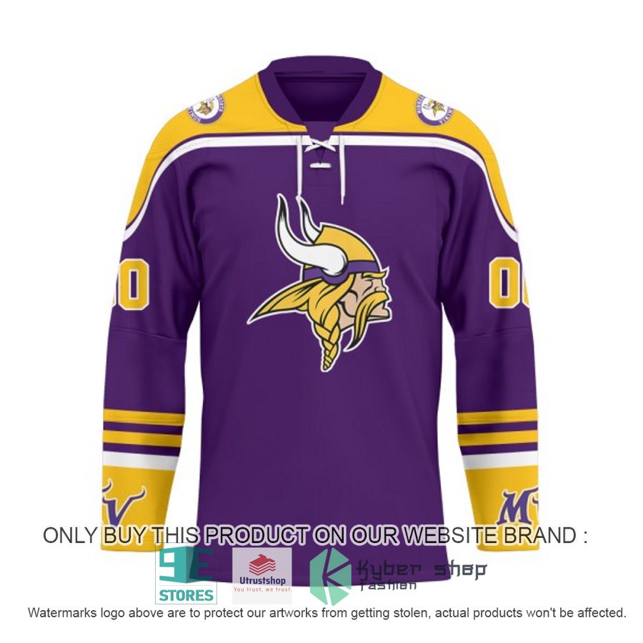 personalized nfl minnesota vikings logo hockey jersey 2 20868