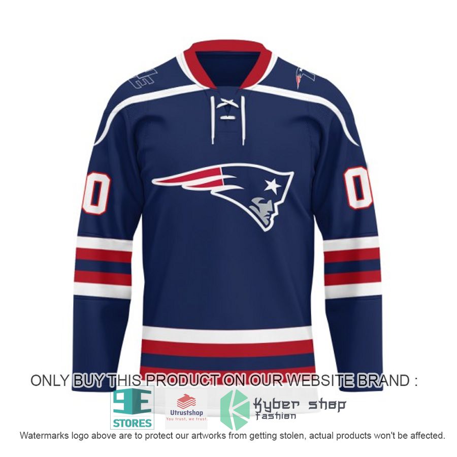 personalized nfl new england patriots logo hockey jersey 2 21493