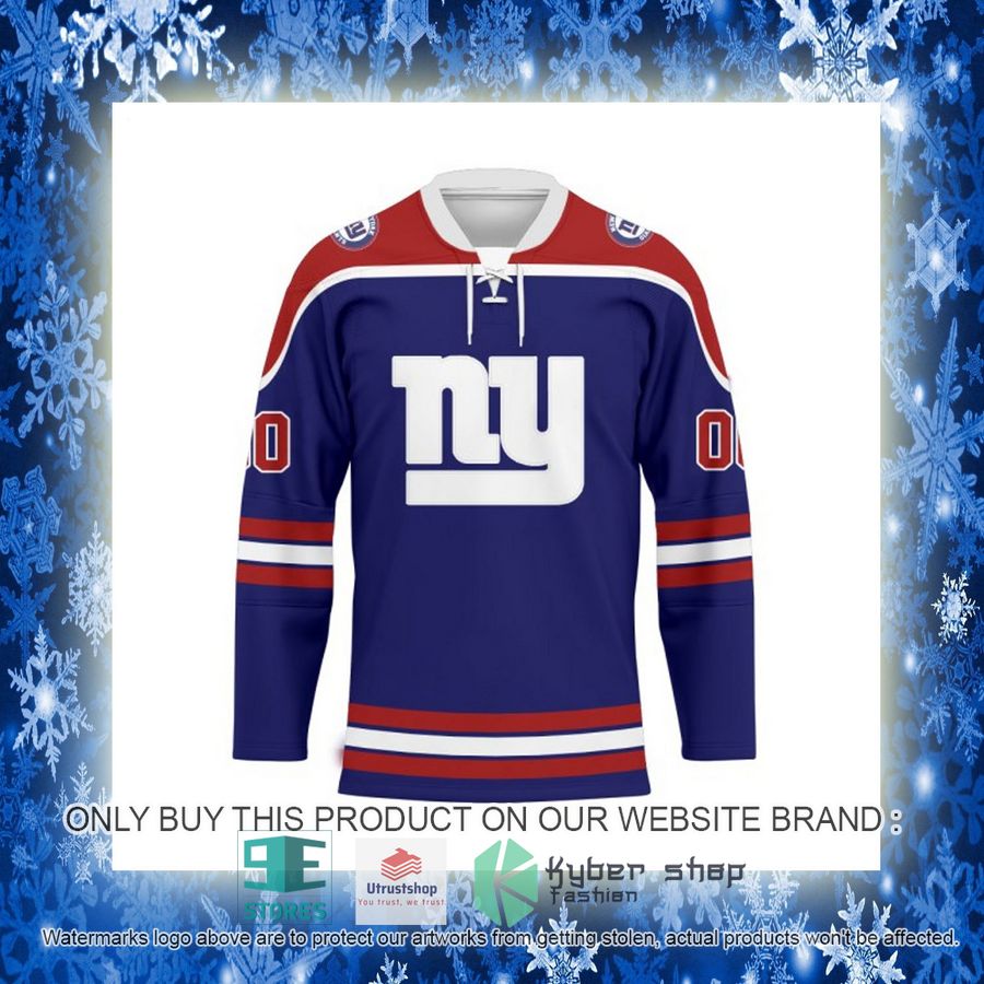 personalized nfl new york giants logo hockey jersey 11 91324