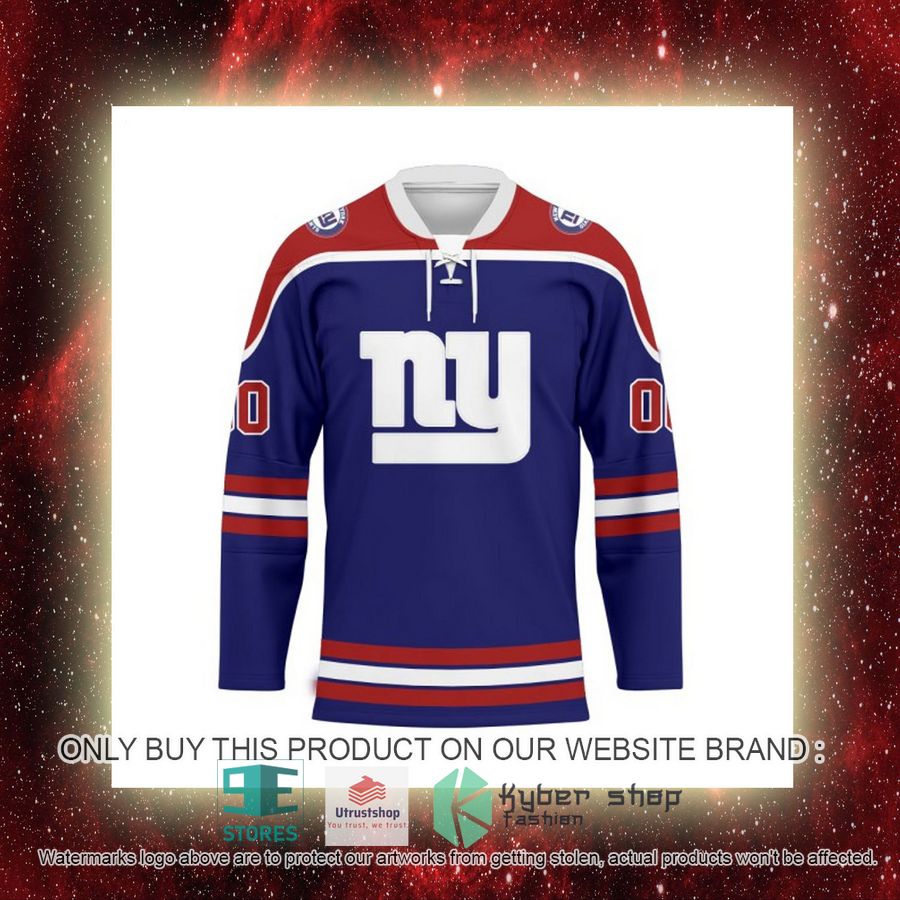 personalized nfl new york giants logo hockey jersey 8 20359