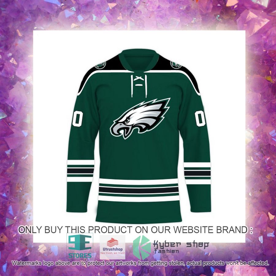personalized nfl philadelphia eagles logo hockey jersey 5 29178