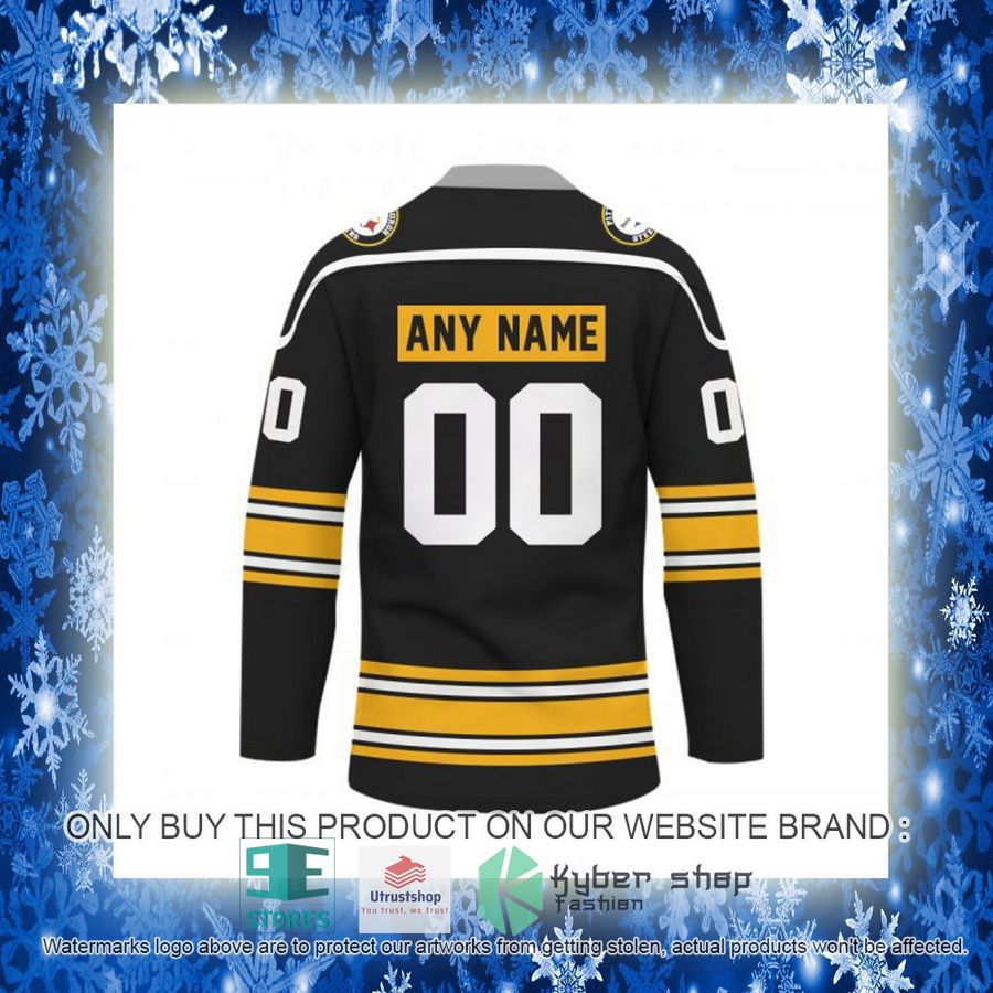 personalized nfl pittsburgh steelers logo hockey jersey 12 46299